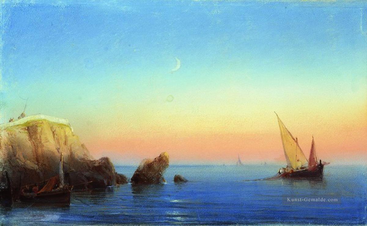 Ivan Aivazovsky ruhigen Meer felsigen Küste Seestücke Ölgemälde